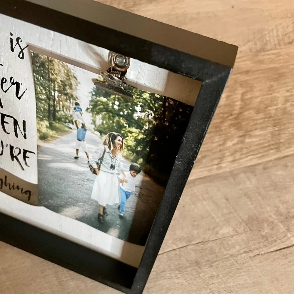 🌺 IG Design Photo Clip Black Shadow Box Decor NWOT